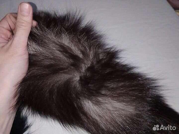 Хвост-брелок мех чернобурки