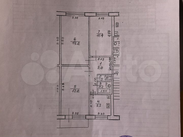 3-к. квартира, 61,5 м², 2/3 эт.