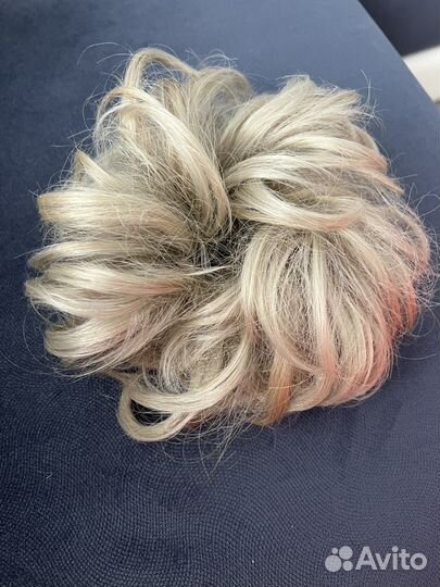 Шиньон резинка пепельный блонд