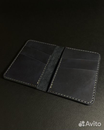 Картхолдер из натуральной кожи, ручной работы