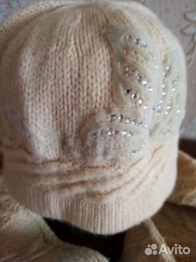 Шапка двойная и шарф