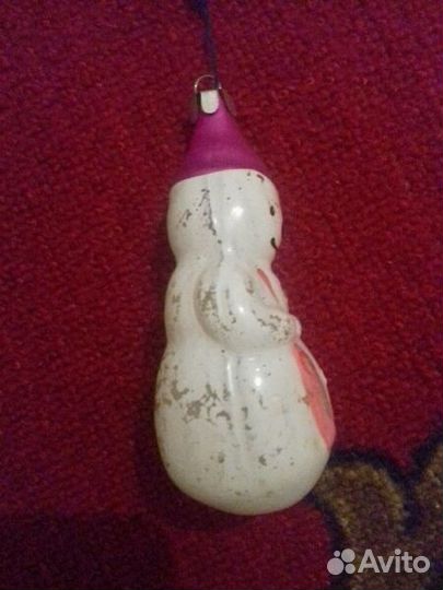 Елочная игрушка СССР. снеговик
