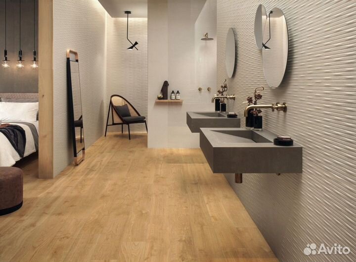 Плитка atlas C. 3D wall carve Leaf Pearl 40x80