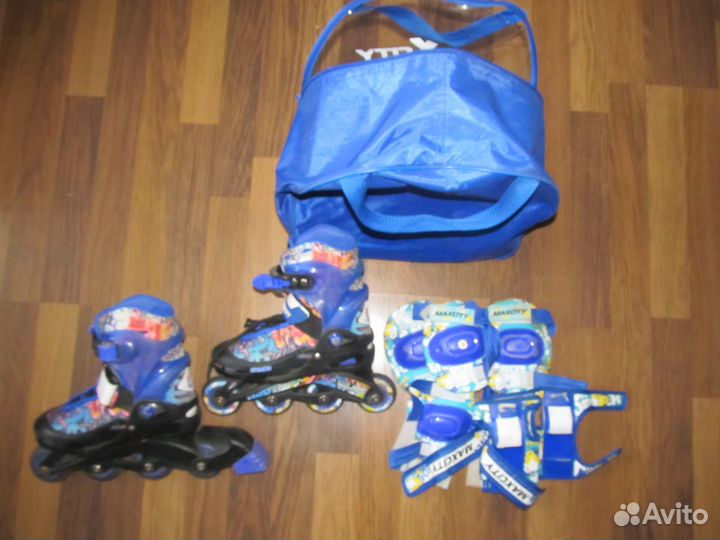 Ролики раздвижные с комплектом защиты 31-34