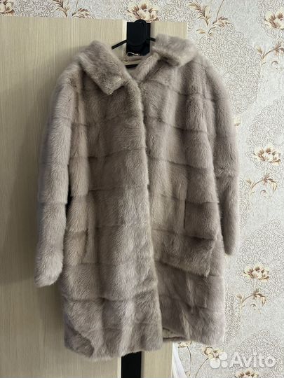 Шуба норковая с капюшоном