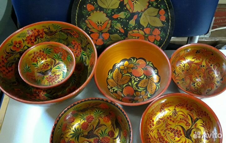Набор хохломы 70 предметов