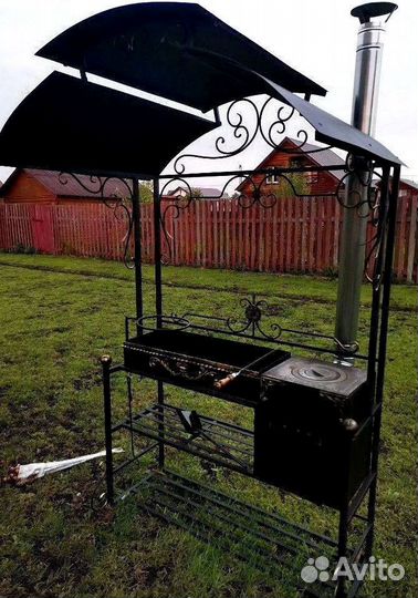 Мангал с печью