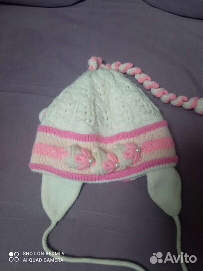 Шапки зимние для девочки р. 46-48