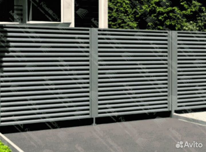 Забор жалюзи горизонтальный