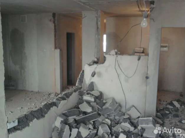 Демонтаж полов Слом Стен Перегородок Сантехкабины