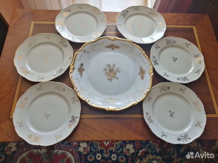 Антикварная немецкиая посуда, сервиз чайный лфз