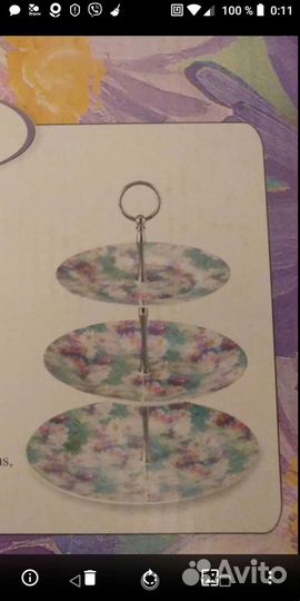 Этажерка трехъярусная фарфор