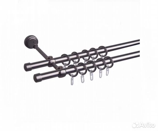 Карниз для штор кованый металлический двухрядный