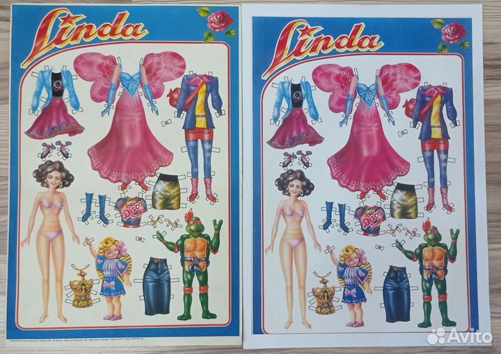 Бумажные куклы винтаж СССР из 90-х