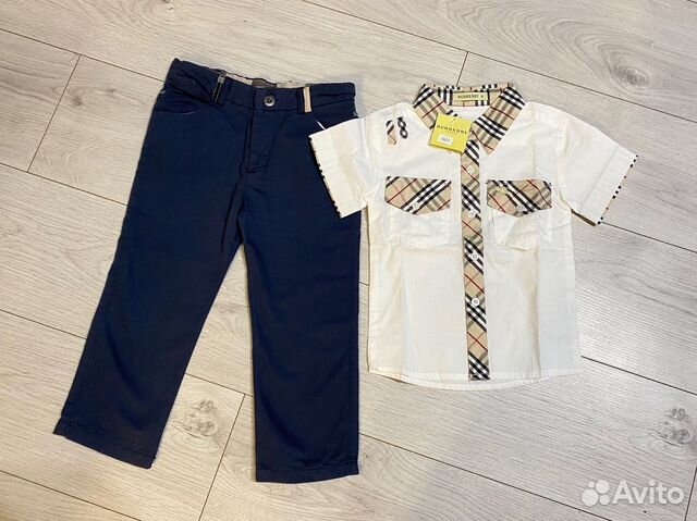 Комплект брюки и рубашка Burberry для мальчика