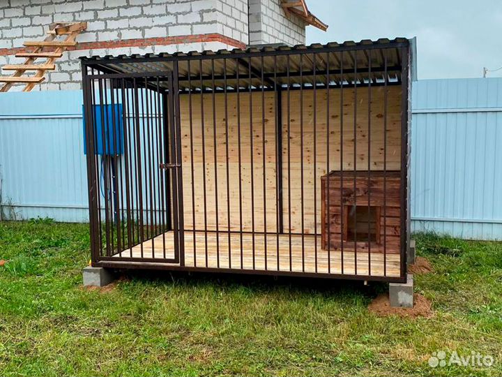 Вольер для собак с установкой