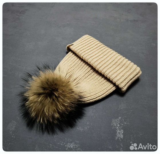 Шапка зимняя женская меринос/кашемир