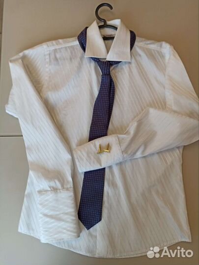 Мужская рубашка, галстук, запонки