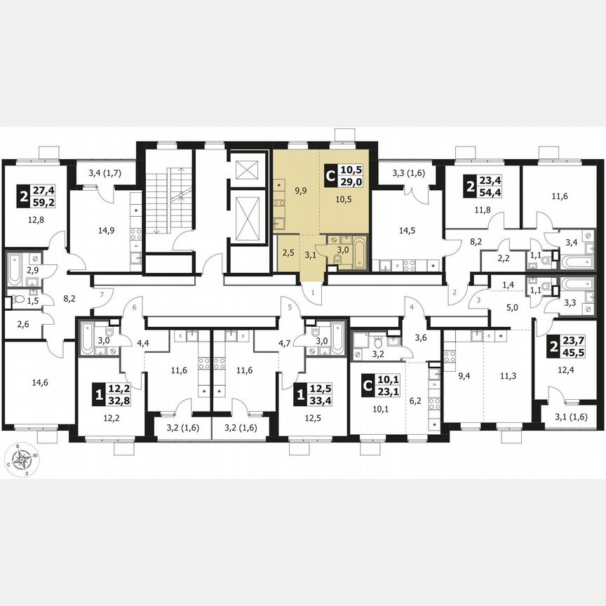 Квартира-студия, 29 м², 9/14 эт.