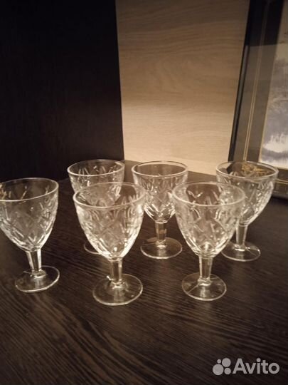 Хрустальные рюмки на ножке СССР
