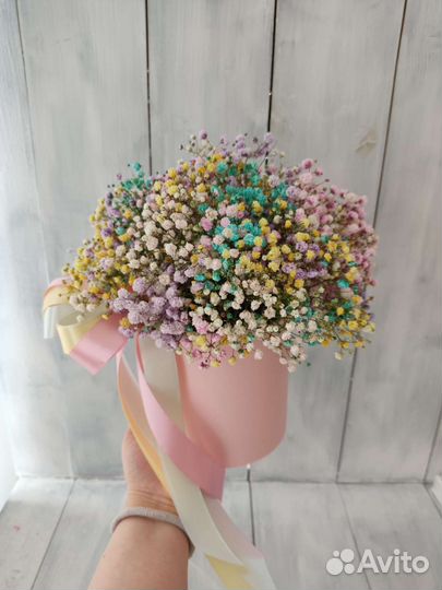 Коробка с гипсофилой