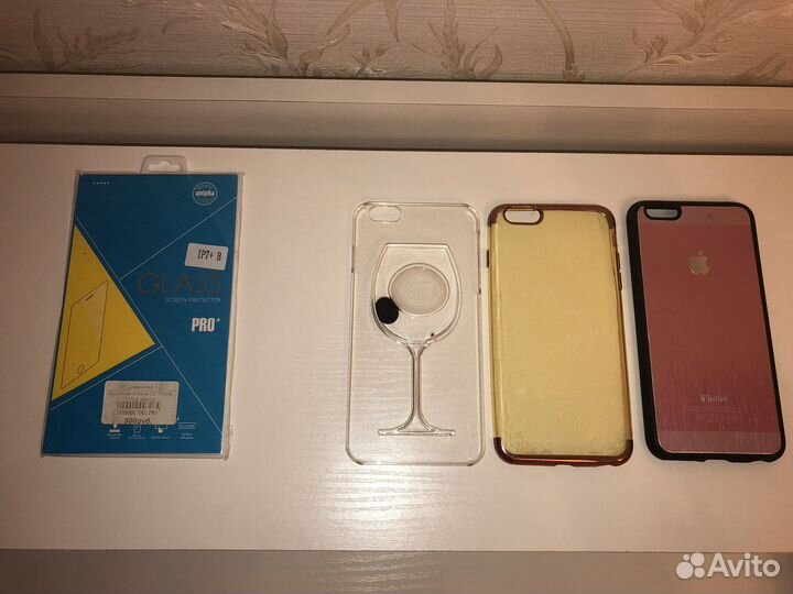 Стекло на iPhone 8 plus и чехлы на iPhone 6 plus