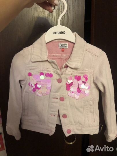 Джинсовая куртка для девочки р98