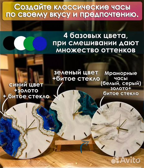 Часы из эпоксидной смолы поделки