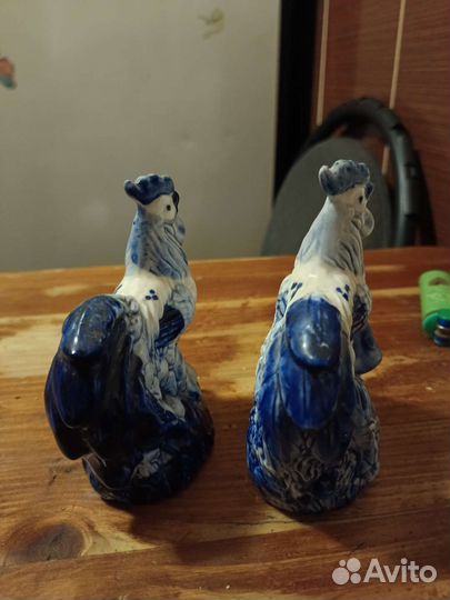 Петушок копилка гжель