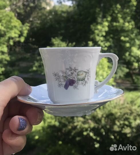 Чайная/кофейная пара Фарфор Польша Ретро Винтаж