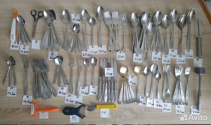 Вилки ложки ножи ножницы молоток для мяса