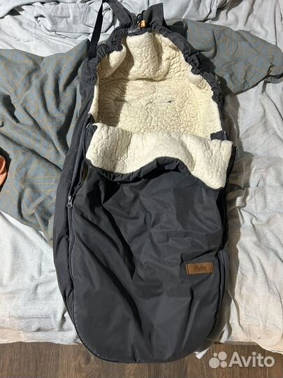 Зимний конверт в коляску на овчине markus