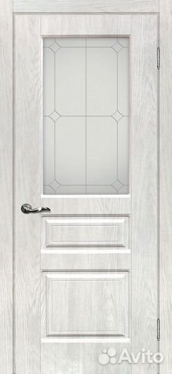 Межкомнатная дверь пвх Мариам Версаль-2, остекленн