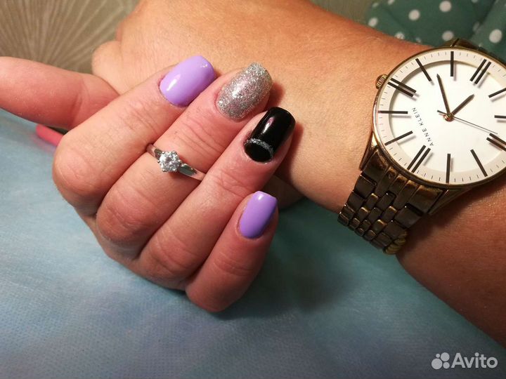 Маникюр наращивания ногтей