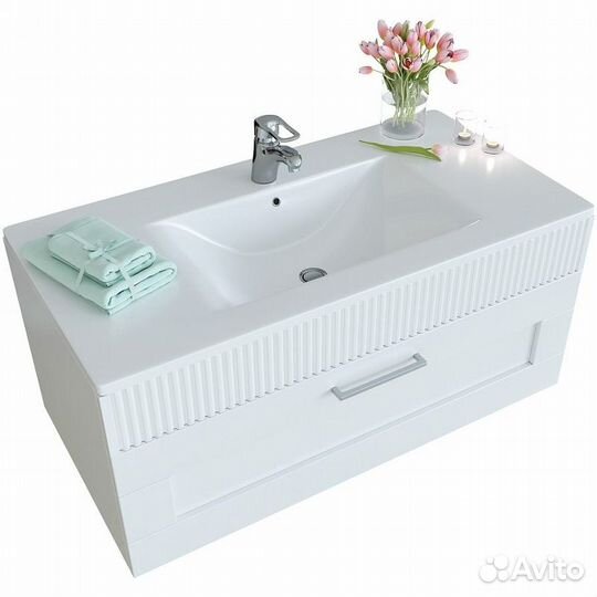 Тумба c раковиной SanVit Турин-1 90 kturin1090 подвесная Белая