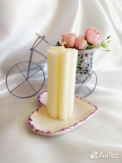 Подставка под свечу из гипса