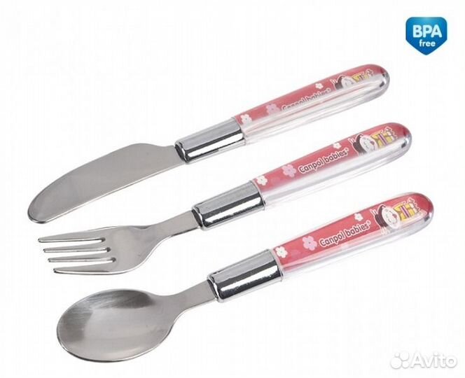 Набор столовых приборов металл. 18м+,Canpol Babies