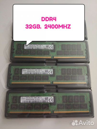 DDR4 32G 2400 Mhz серверная память REG ECC