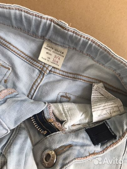 Шорты джинсовые Zara 104 р. в отл. сост