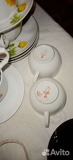 Чашки кофейные, коф блюдца, салатники