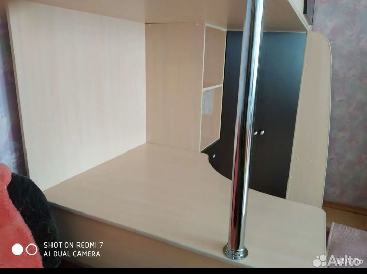 Двухъярусная кровать со шкафом и столом