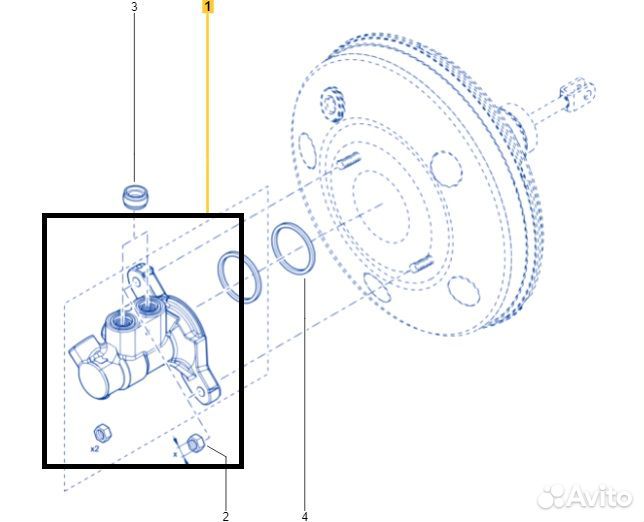 Главный тормозной цилиндр Renault Duster HJD