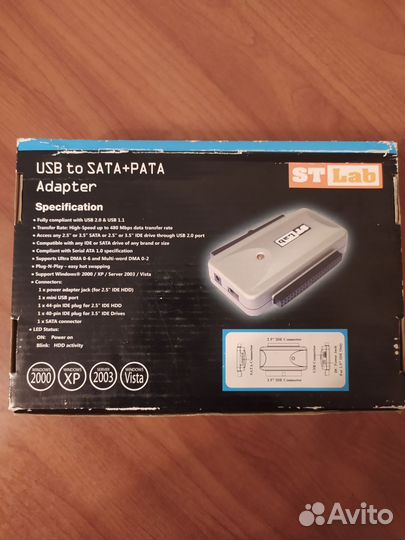 Адаптер STLab Usb-sata U-390 HDD/SSD