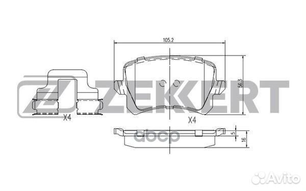 Колодки торм. диск. задн. Audi A6 III 05- Q3 1