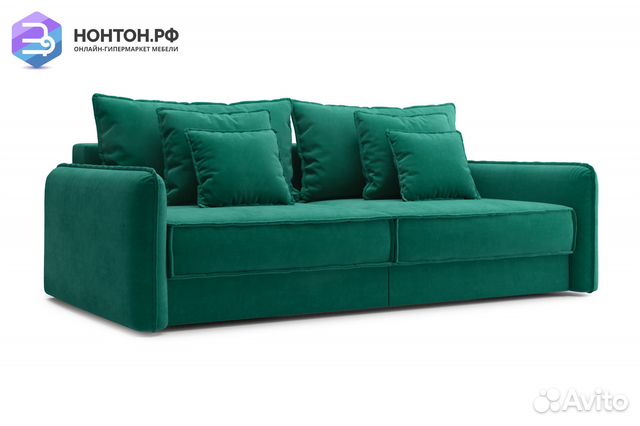 Диван тик-так Антей 3-х местный изумрудный
