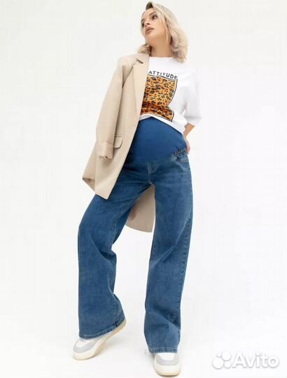 Джинсы для беременных трубы с высокой посадкой S