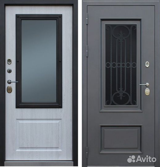 Дверь с терморазрывом Аляска с окном