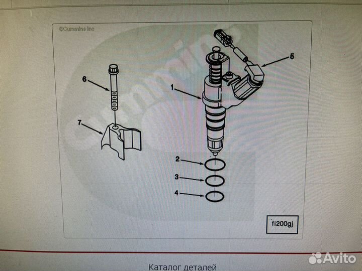 Комплек колец форсунок 6шт. Cummins M11, ISM