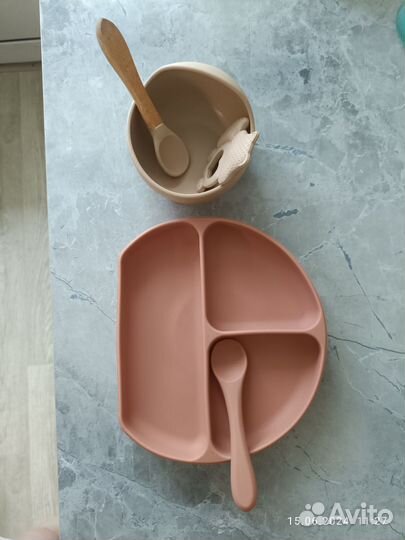 Набор детской силиконовой посуды