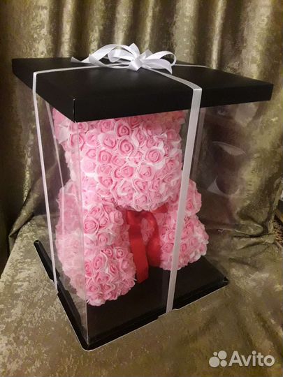 Медведь из роз (фоамиран), 40см